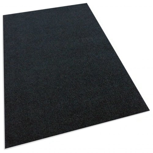 Black Indoor-Outdoor Unbound Carpet Area Rug